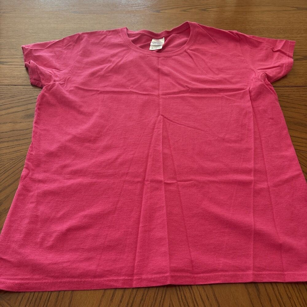 Gildan Women’s Heavy Cotton Round Neck T-Shirt Pink XL